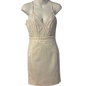 Charlotte Russe Elegant Lace Mini Dress Spaghetti Strap Cocktail Party Dress S